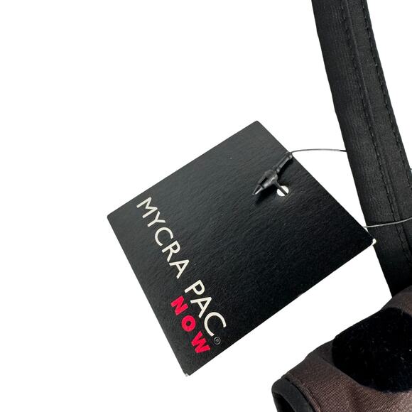 Mycra Pac Polka Dotted Long Sleeves Zip Front Rain Coat & Shoulder Bag Brown NWT - Picture 5 of 8